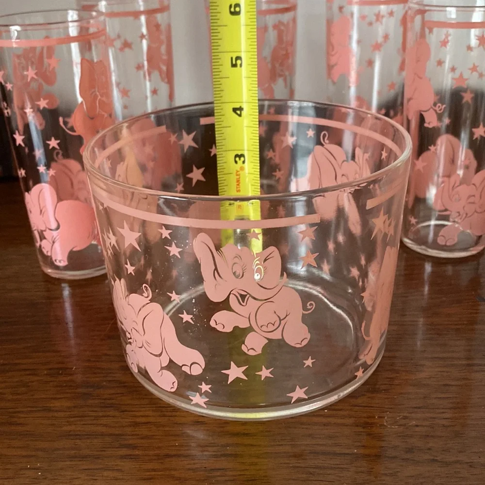 04:08  Vintage Hazel Atlas Glass Co. Pink Elephants Bar Set